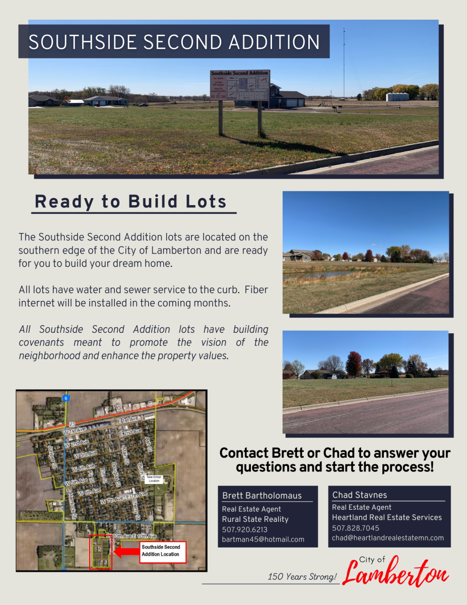 Southside Second Addition Lot Information